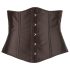 Cottelli Plus Size - corsetto in satin nero - taglia grande - 3XL