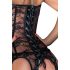 Noir - Corsetto in pizzo con giarrettiera (nero) - M