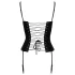Cottelli Party - corsetto satinato con reggicalze - nero - L