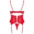 Obsessive Amor Cherris - completo intimo con reggicalze in pizzo - rosso