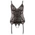 Cottelli - Top femminile in pizzo con nastri (nero)