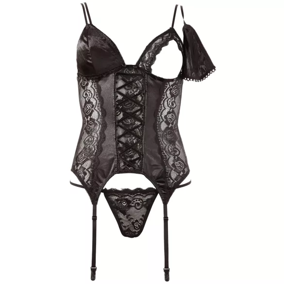 Cottelli - Top con Reggicalze Regolabile (nero)