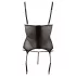 Cottelli - top trasparente strisce lucide - nero