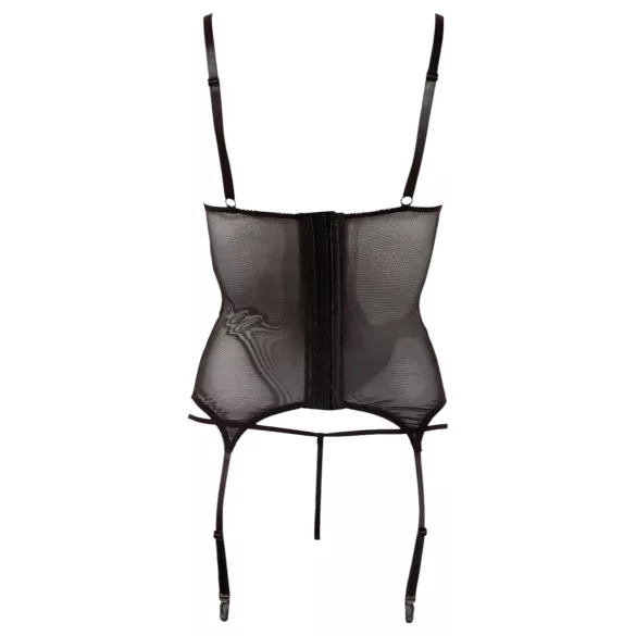Cottelli - top trasparente strisce lucide - nero - XL