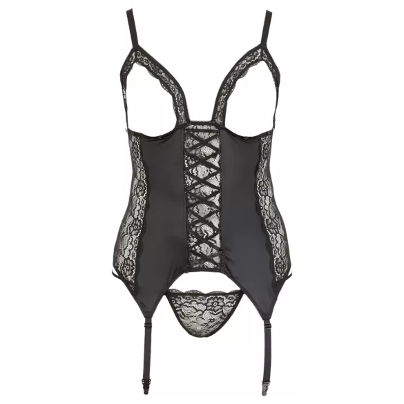 Cottelli Taglie Comode - Top regolabile con giarrettiera (nero)