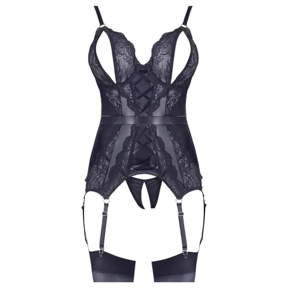 Cottelli - completo intimo aperto in pizzo - nero