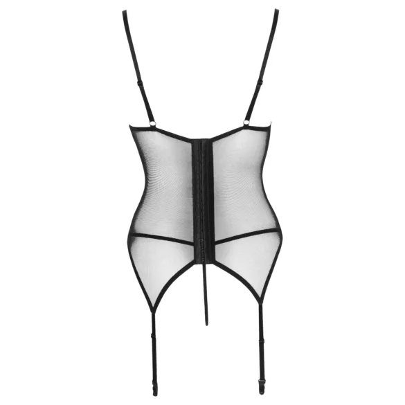 Cottelli - corsetto con reggicalze e inserti in pizzo con perizoma (rosso) - M