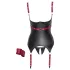 Cottelli Bondage - Reggiseno push up con collarino - effetto lucido nero - L