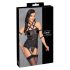 Cottelli Bondage - top con cinghie, manette e perizoma nero - M