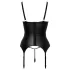 Abierta Fina - reggiseno sollevante con reggicalze - nero - M
