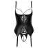 Abierta Fina - reggiseno sollevante con reggicalze - nero - L