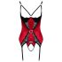 Cottelli - completo con reggiseno in pizzo (rosso) - M
