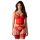 Obsessive Cupide Désir - set trasparente in pizzo (rosso) - L/XL