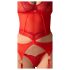 Obsessive Cupide Désir - set trasparente in pizzo (rosso) - L/XL