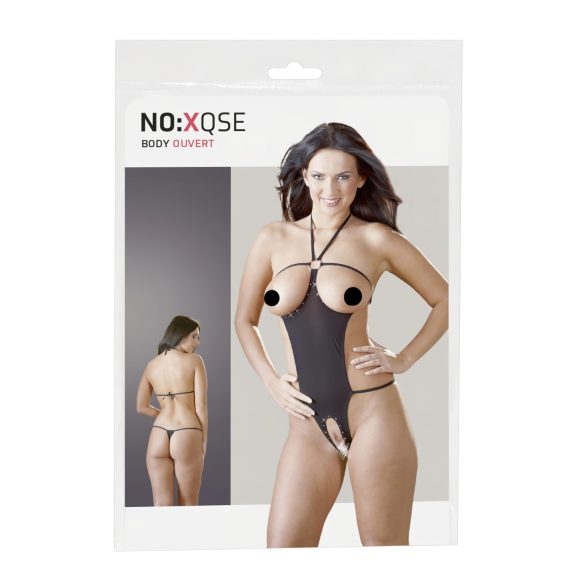 NO:XQSE - Body intimo aperto con strass - nero - taglia S-L