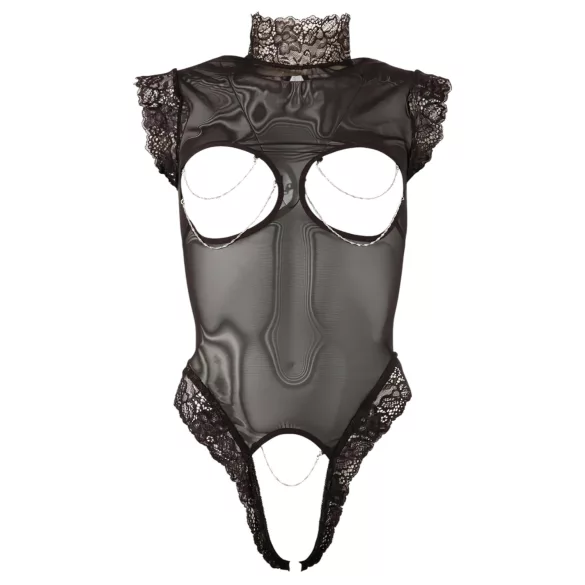 Abierta Fina - body donna sexy - pizzo trasparente - XL