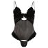 Cottelli - Body donna regolabile vellutato - nero - 80C/M