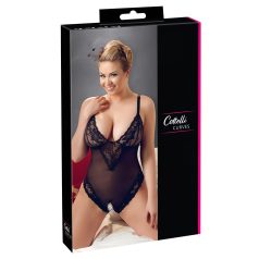 Cottelli Plus Size - body in pizzo (nero) - XXL