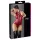 Cottelli Party - body lucido senza maniche con cerniera (rosso)