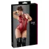 Cottelli Party - body lucido senza maniche con cerniera (rosso)