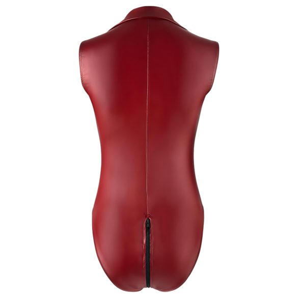 Cottelli Party - body senza maniche con zip - lucido rosso
