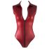 Cottelli Party - body senza maniche con zip - lucido rosso - XL