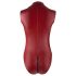 Cottelli Party - body senza maniche con zip - lucido rosso - XL