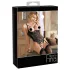 Abierta Fina - body aperto con pizzo e cinturini - nero - 80B/M