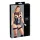 Cottelli Bondage - body aperto lucido con polsini per polsi - nero - XL