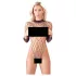 NO:XQSE - body a maniche lunghe in rete - nero (S-L)
