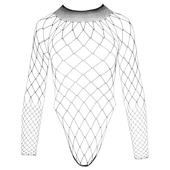 NO:XQSE - body a maniche lunghe in rete - nero (S-L)
