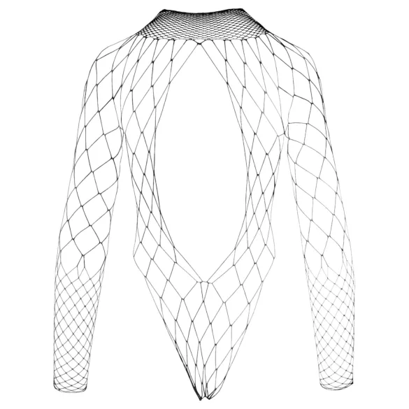 NO:XQSE - body a maniche lunghe in rete - nero (S-L)