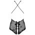 Obsessive Fiorenta - body aperto con perle - pizzo nero - L/XL