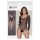 NO:XQSE - body a maniche lunghe in rete scintillante - nero (S-L)