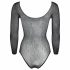 NO:XQSE - body a maniche lunghe in rete scintillante - nero (S-L)