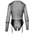 Cottelli - body a maniche lunghe aperto con manette (nero)