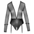 Cottelli - body a maniche lunghe aperto con manette (nero) - M
