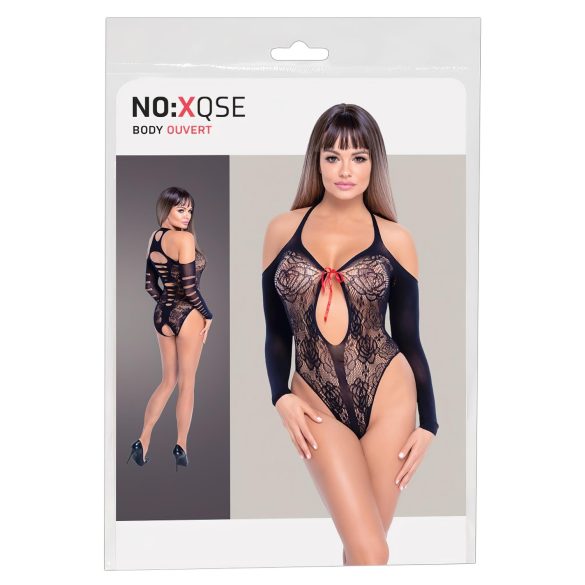 NO:XQSE - body con fiocco - manica lunga - nero (S-L)