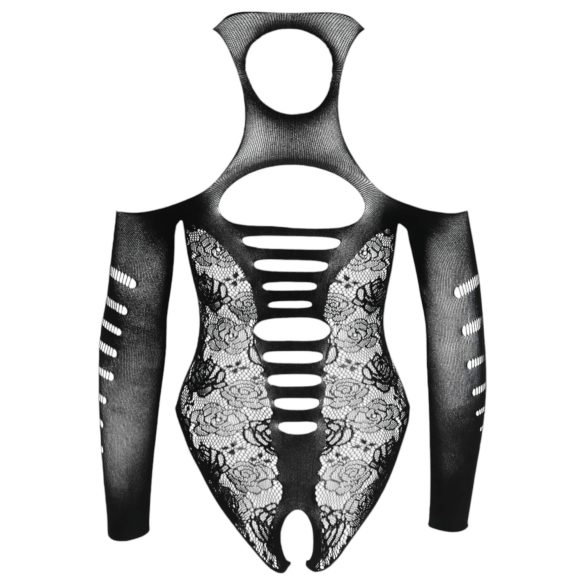 NO:XQSE - body con fiocco - manica lunga - nero (S-L)