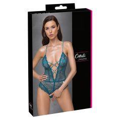 Cottelli - body aperto pizzo con lacci - verde