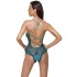 Cottelli - body aperto in pizzo con lacci (verde) - M
