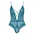 Cottelli - body aperto in pizzo con lacci (verde) - L
