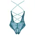 Cottelli - body aperto in pizzo con lacci (verde) - L