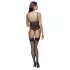 Cottelli - body aperto con reggicalze e pizzo - nero - XL