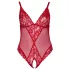 Cottelli Curves - body in pizzo trasparente - rosso