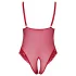 Cottelli Curves - body in pizzo trasparente - rosso - 2XL