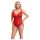 Cottelli Curves - body in pizzo trasparente - rosso - 3XL
