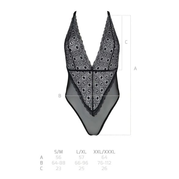 Passione Eco Zinnia - body in pizzo (nero)