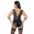 Cottelli Bondage - body pizzo con collarino - nero - L