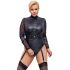 Cottelli Bondage Taglie Forti - body con maniche di pizzo (nero) - 2XL
